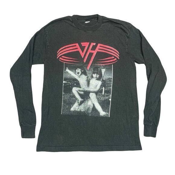 RARE VTG 1995 Van Halen Balance Tour Parking Lot Longsleeve TShirt Medium - Picture 1 of 9